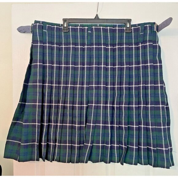 Men’s Scottish Kilt Size 44 Green plaid‎ belted Scottish Design Tartans - Picture 2 of 8